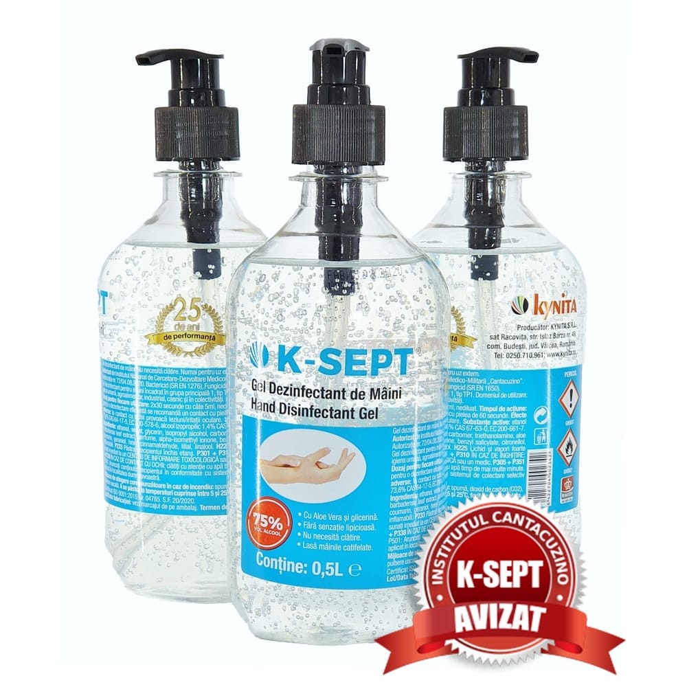 GEL Dezinfectant de Maini K-SEPT 0.5L