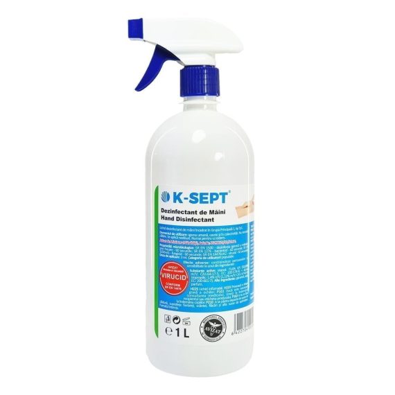 Dezinfectant de Maini K-SEPT 1L cu Pulverizator Virucid