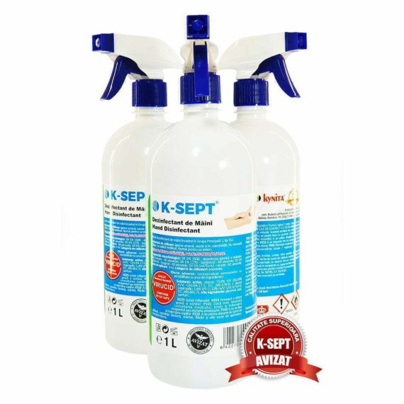 Dezinfectant de Maini K-SEPT 1L cu Pulverizator Virucid