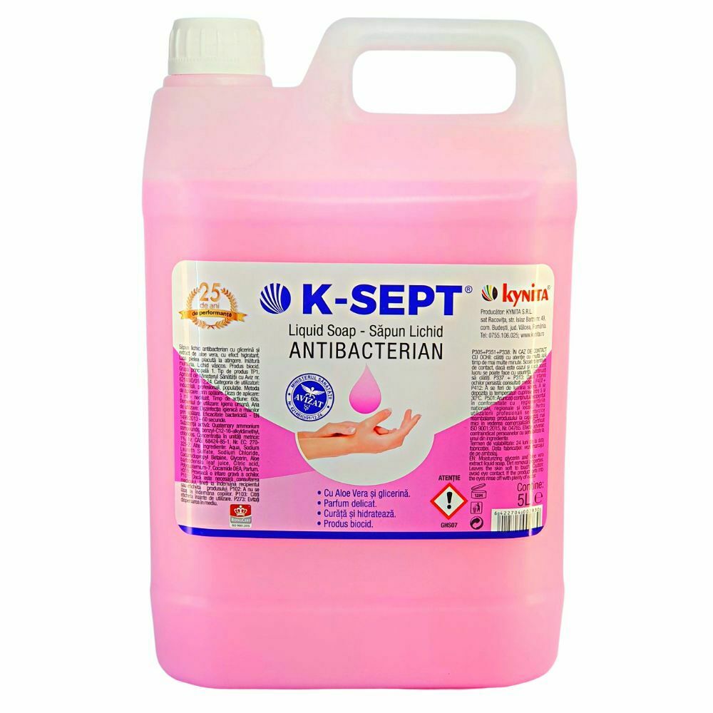 Sapun Lichid Antibacterian K-SEPT Bubble Gum 5L