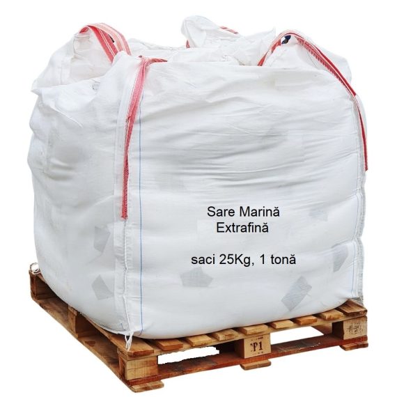 Sare de Mare Extrafina saci 25Kg (1 Tona)
