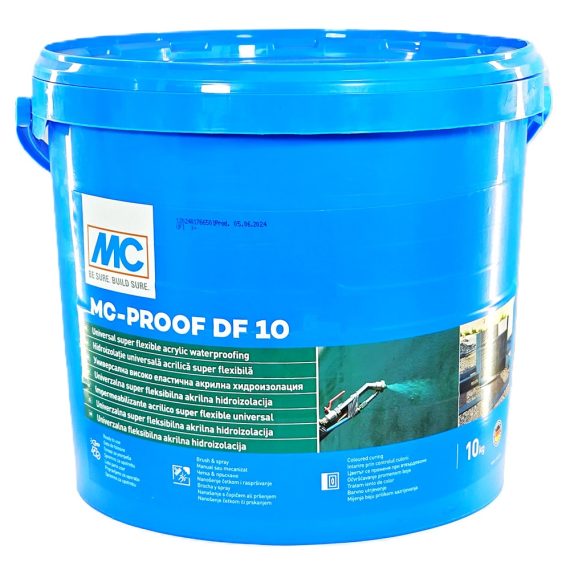 Hidroizolatie Reactiva Acrilica Polimerica Monocomponenta MC-PROOF DF10, Exterior, 10kg