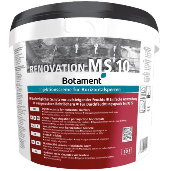 Crema Injectabila pentru Hidroizolare Subsol din Caramida Botament Renovation MS10 10L